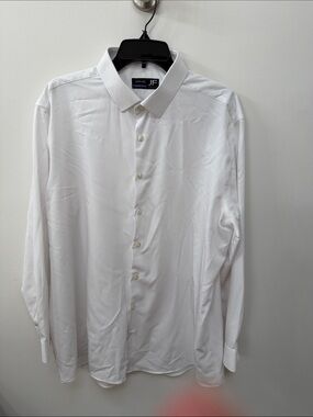 JM Collection Men's White Long-Sleeve Dress Shirt